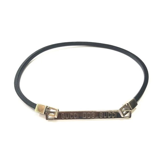 GUCCI GUCCI DOG Choker Necklace Choker SS Black/SilverHardware - Picture 1 of 8